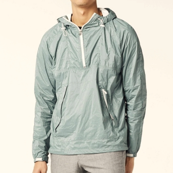 Todd Snyder Other - New $535 Todd Snyder Men'S light green Hooded Windbreaker Anorak Jacket Coat.